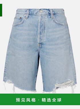 香港直邮AGOLDE 女士 Indra 牛仔短裤 blue蓝色 舒适时尚直筒裤