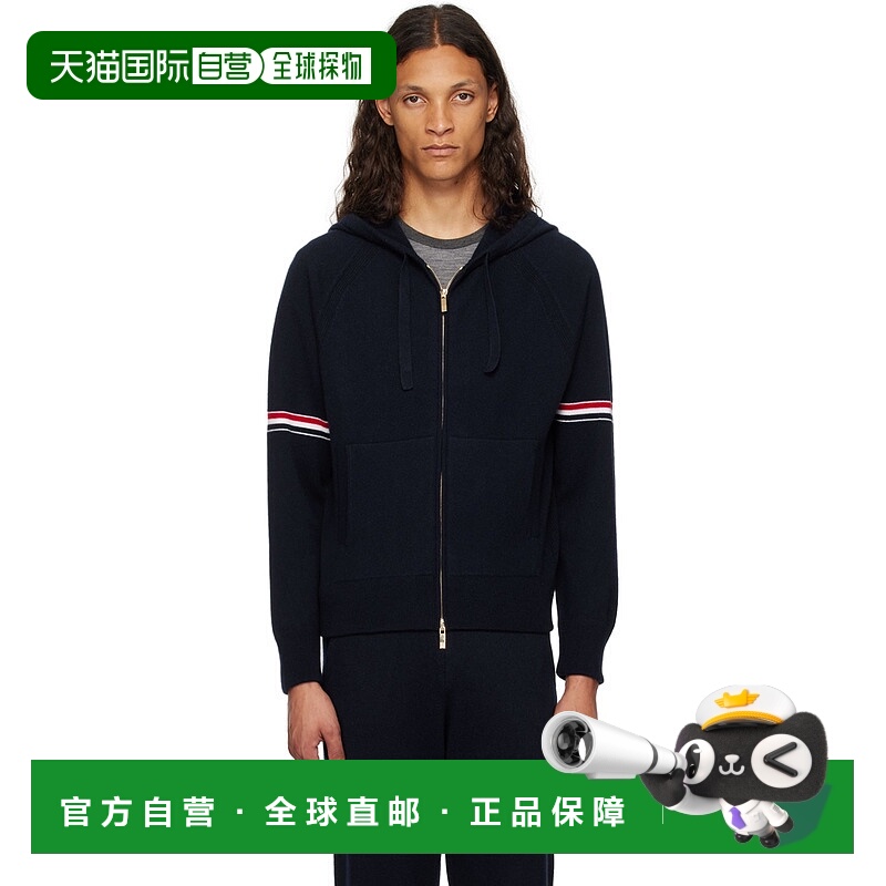 1h可退 香港直邮Thom Browne 汤姆·布朗 男士 海军蓝 Armband 连