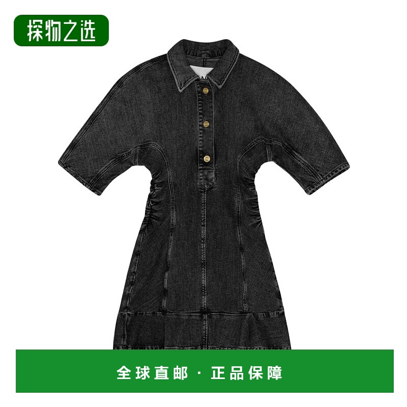 香港直邮Ganni 牛仔迷你连衣裙 J1539高端穿搭时髦高档显瘦高级感