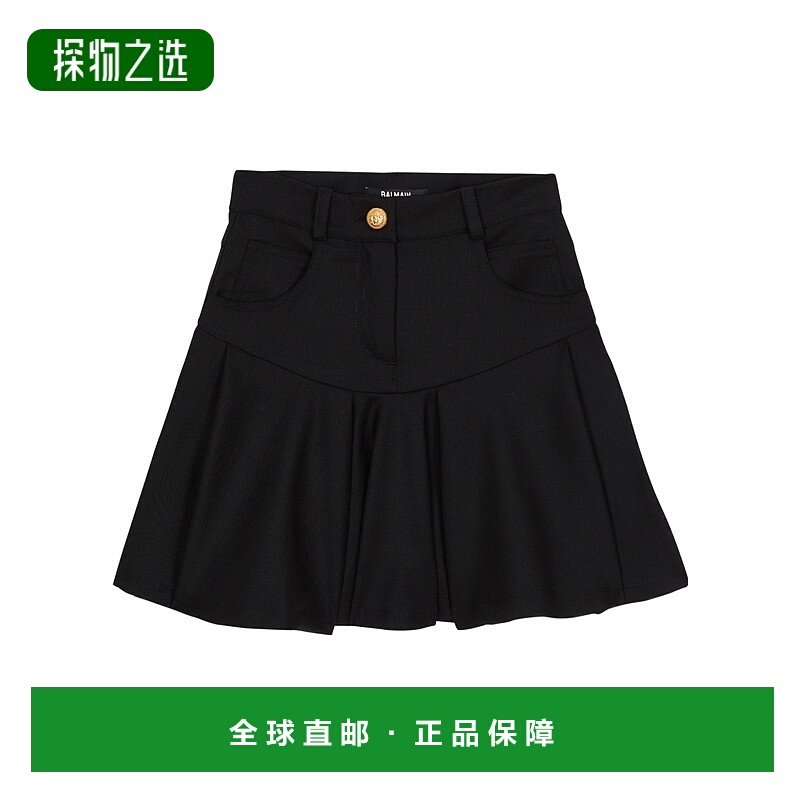 香港直邮Balmain 腰带环喇叭裙 BW7A51I0196