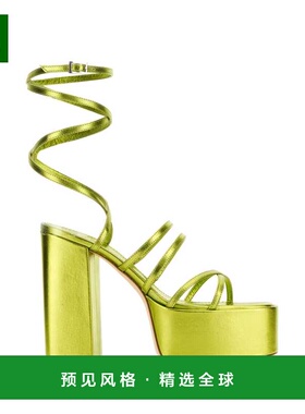 1h可退 香港直邮Paris Texas 女士 ACID EVITA 绿色皮质凉鞋 PX97