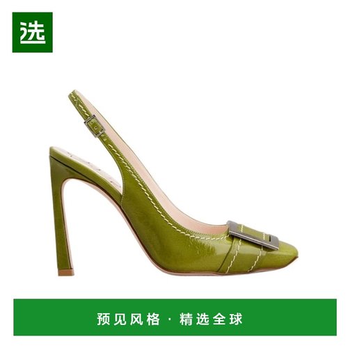 香港直邮Roger Vivier Trompette 漆皮露跟高跟凉鞋 RVW40141430T