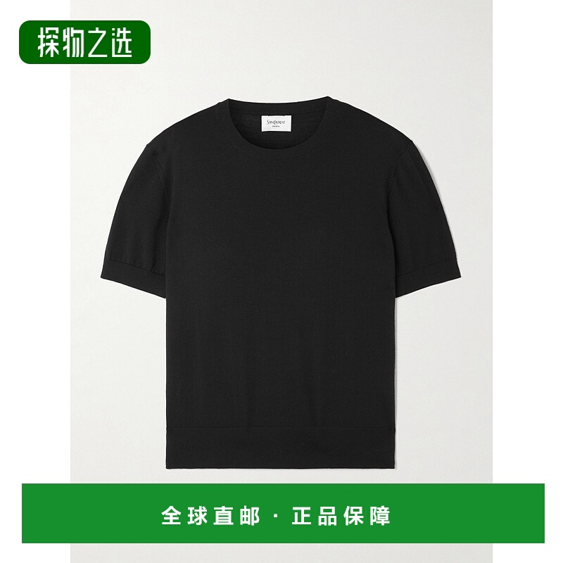 1h可退 香港直邮Saint Laurent 圣罗兰 女士 短款羊毛T恤 841336Y