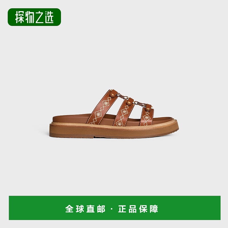 欧洲直邮Celine (2025) CELINE - TIPPI 刺绣小牛皮穆勒鞋