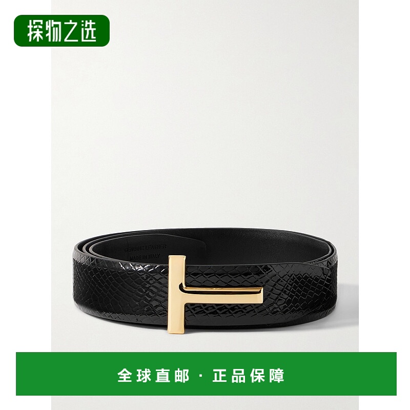 香港直邮Tom Ford 汤姆·福特 男士 T 字形压花双面腰带 TB224LCL