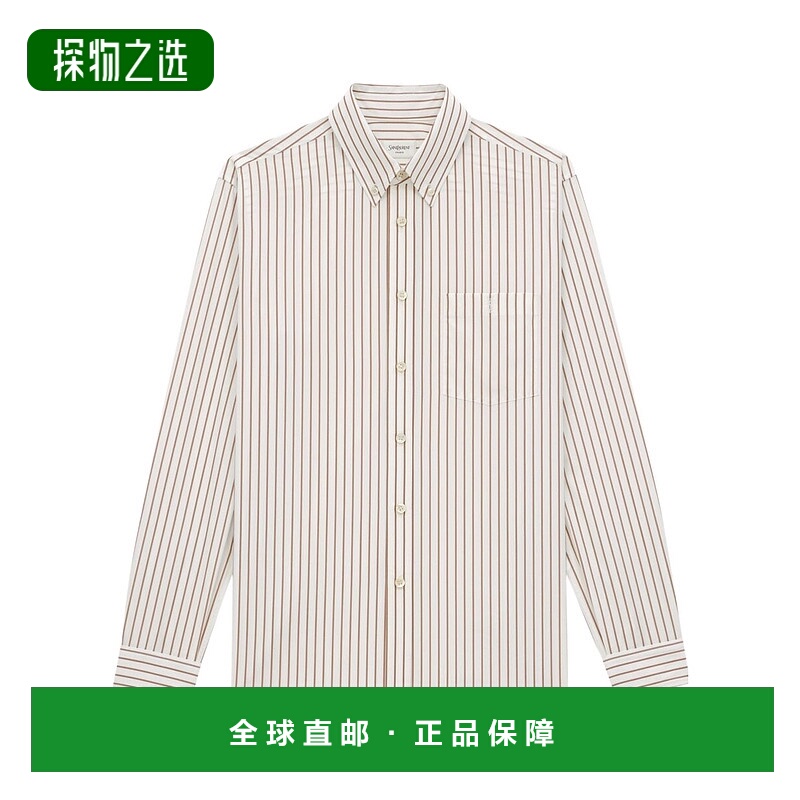 香港直邮Saint Laurent 长袖衬衫 823671Y6E77条纹