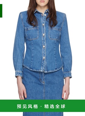 1h可退 香港直邮Magda Butrym Classic 牛仔衬衫 115424Blue