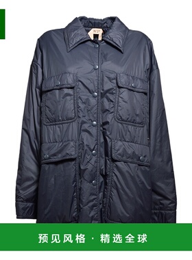 香港直邮N21 女士外套 O05250046693 SS2025 蓝色 口袋细节长外套