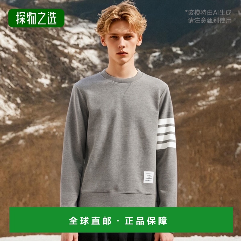 韩国直邮Thom Browne MJT021H 00535 068 男士4条纹RWB标签环背针