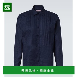 1h可退 香港直邮Orlebar Brown 男士 Giles 棉质亚麻衬衫休闲风