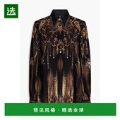 水晶装 1h可退 饰印花真丝双绉衬 marc 女士 香港直邮camilla and