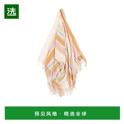 香港直发LOEWE罗意威女士拼色印花围巾经典潮流百搭K000230X11