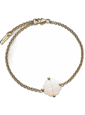 欧洲直邮BACCARAT/巴卡拉TRÈFLE四叶草系列白色水晶镶嵌镀金