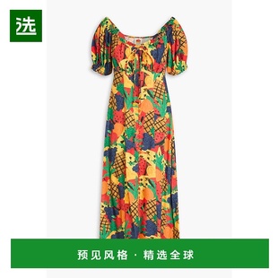 印花绉纱中长连衣裙 1h可退 女士 RIO 297131FRUITS 香港直邮FARM