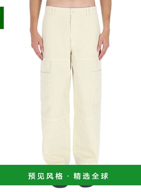 1h可退 香港直邮off-white 男士 灰白色直筒工裝褲 OMCF04EF25FAB