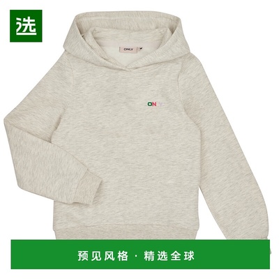 欧洲直邮Only 女孩 KOGNOOMI L/S LOGO HOOD SWT NOOS 卫衣 米色