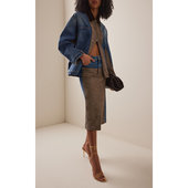 绑带金属感皮革凉鞋 1h可退 女士 Lori 香港直邮Amina Muaddi