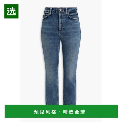 1h可退 香港直邮rag bone 瑞格布恩 女士 Wren 短款高腰细脚牛仔