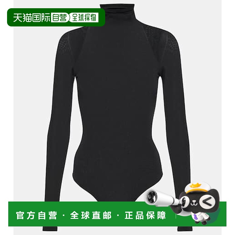 1h可退 香港直邮Alaïa 女士 高领针织连体衣 black黑色 舒适时尚