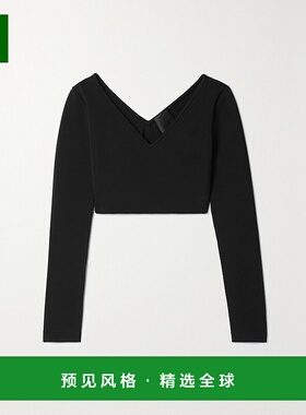 1h可退 香港直邮Givenchy 纪梵希 女士 黑色 V 领针织衫 BW60X230