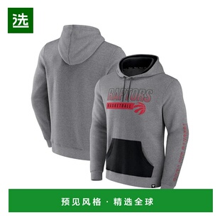 1h可退 【美国直邮】Fanatics 男士品牌灰色多伦多猛龙队色块连帽