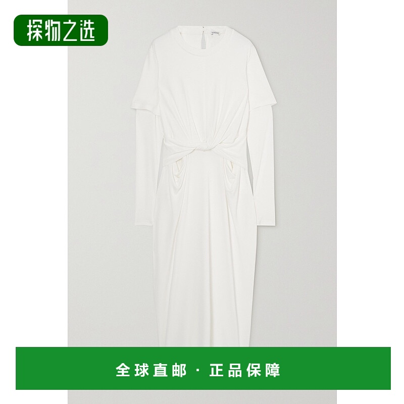 香港直邮LOEWE 罗意威 女士 垂褶针织长款连衣裙 S800Y51X09