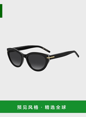 欧洲直邮HUGO BOSS雨果BOSS BLACK 带金色饰边黑色醋酸纤维太