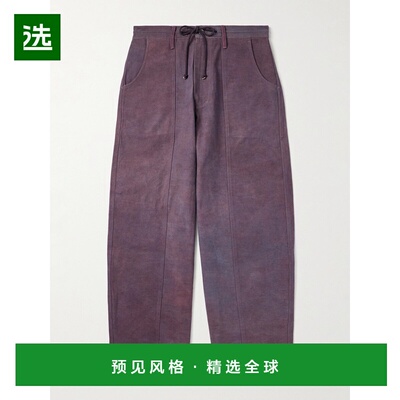 1h可退 香港直邮story mfg 男士 文件直筒拼接有机棉质帆布裤子 S