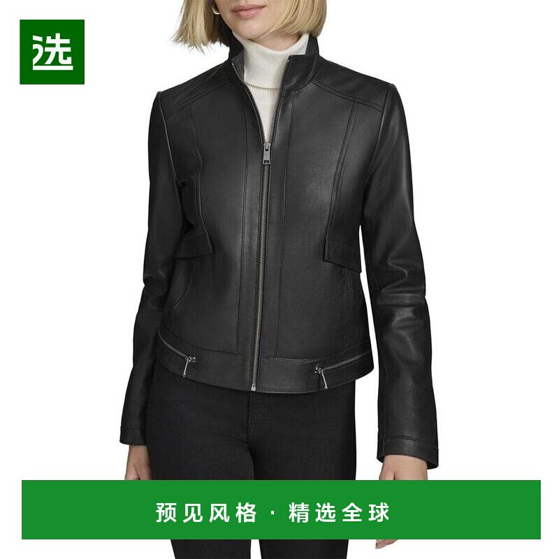 1h可退 【美国直邮】andrew marc 女士 皮质外套大衣皮衣