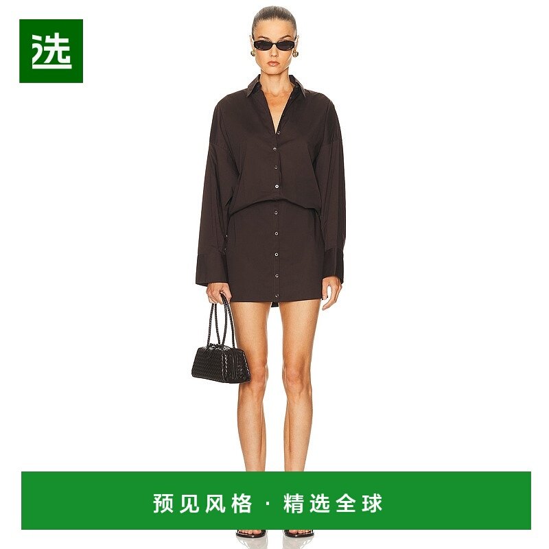 1h可退 香港直邮Staud 女士 Cynthia 连衣裙 R25F2148PO brown棕,女装/女士精品,连衣裙,淘宝优惠券,粉丝福利购,淘宝优惠卷