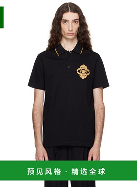 1h可退 香港直邮Versace 范思哲 男士 黑色 Embroidered Architec