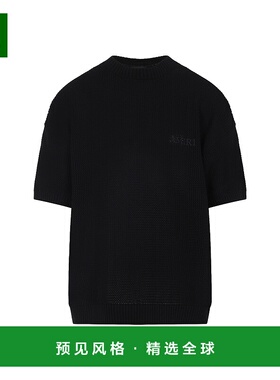 1h可退 香港直邮AMIRI 男士 钩花网纱T恤 AMKNTE1052 black黑色