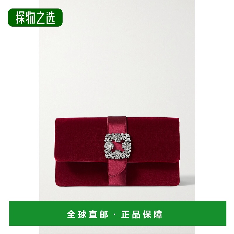 香港直邮MANOLO BLAHNIK 莫罗·伯拉尼克 女士 Capri 水晶装饰绸