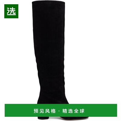 1h可退 香港直邮aeyde 女士 黑色 Willa Suede Over-Knee 高筒靴