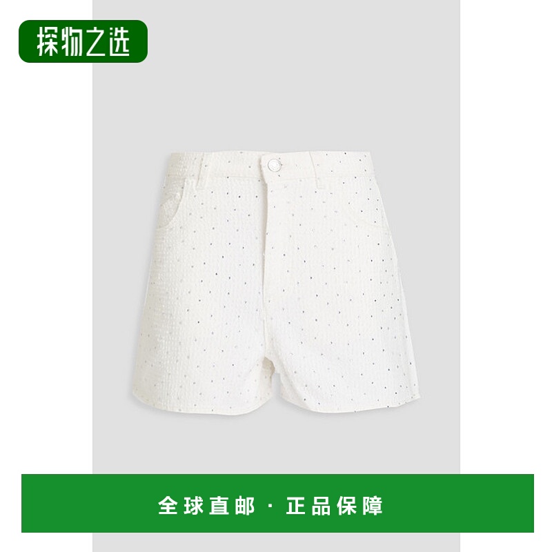 1h可退 香港直邮Maje 女士 fil coupé 精饰牛仔短裤 MFPSH00547B