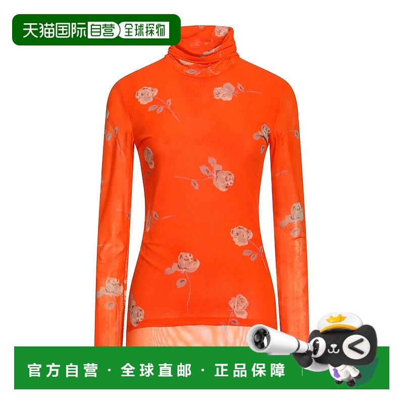 1h可退 香港直邮GANNI 甘尼 女士 T恤 orange橙色 舒适时尚