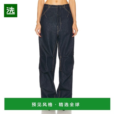 1h可退 香港直邮DARKPARK 女士 雏菊阔腿牛仔长裤 WTR02DBL03