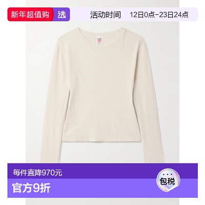 1h可退 香港直邮redone 女士 + Hanes 90s 婴儿棉针织T恤 024R2W9