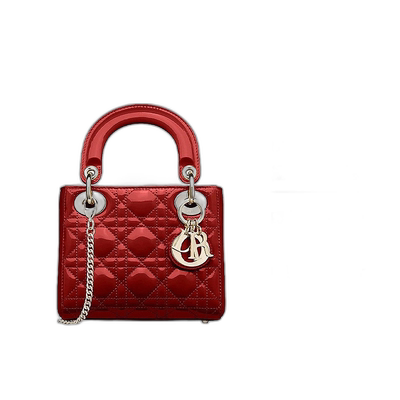 欧洲直邮Dior迪奥Lady Dior女士手提包樱桃红链条M0505OWCB-M323