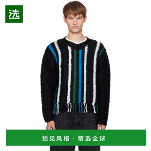 1h可退 香港直邮Andersson Bell 男士 黑色 V-Neck Reverse Strip
