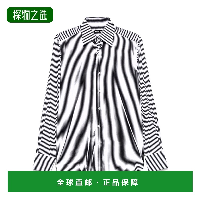1h可退 香港直邮Tom Ford 汤姆·福特 男士 修身条纹衬衫 HSBC01C - 封面