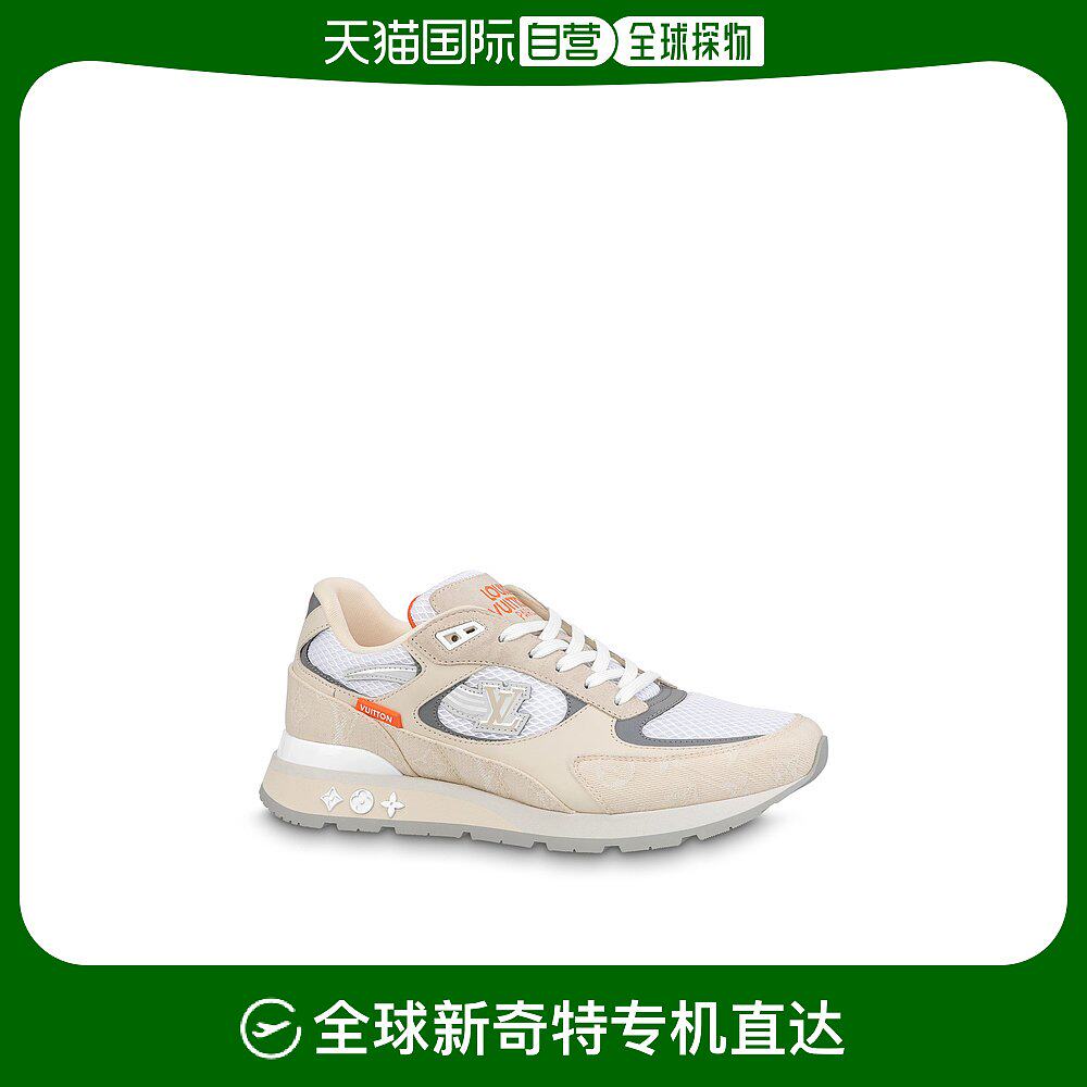 欧洲直邮louis vuitton路易威登米色花押字牛仔和网眼运动鞋跑鞋