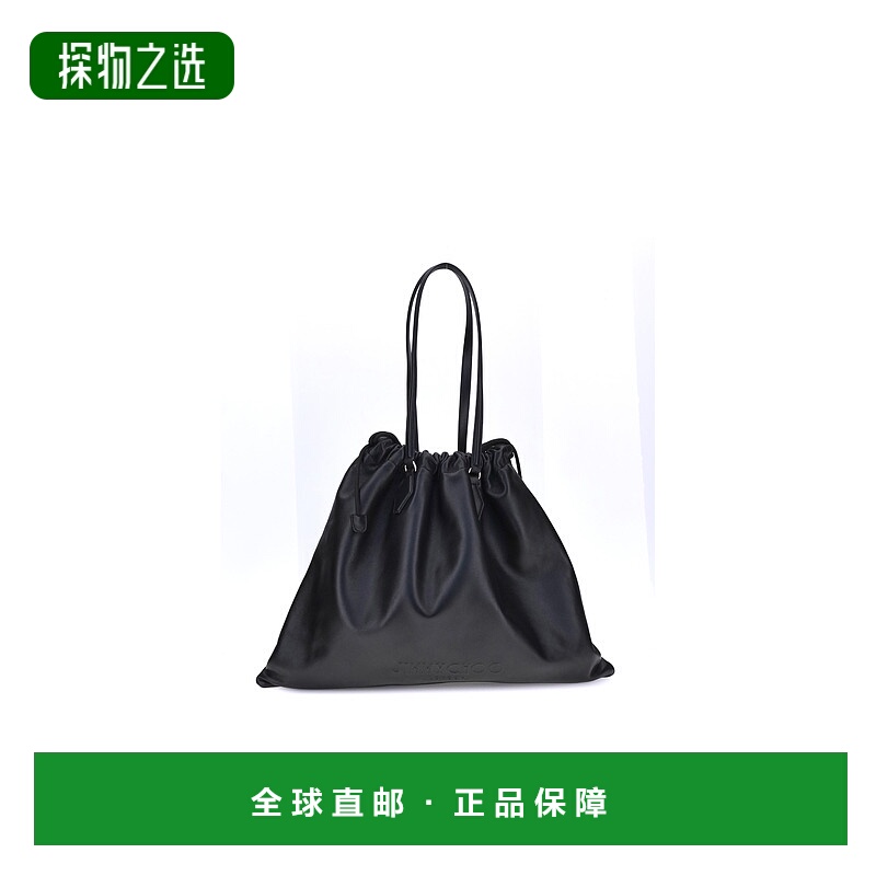 1h可退 香港直邮Jimmy Choo 周仰杰 女士 抽绳肩包 J000177136BLA
