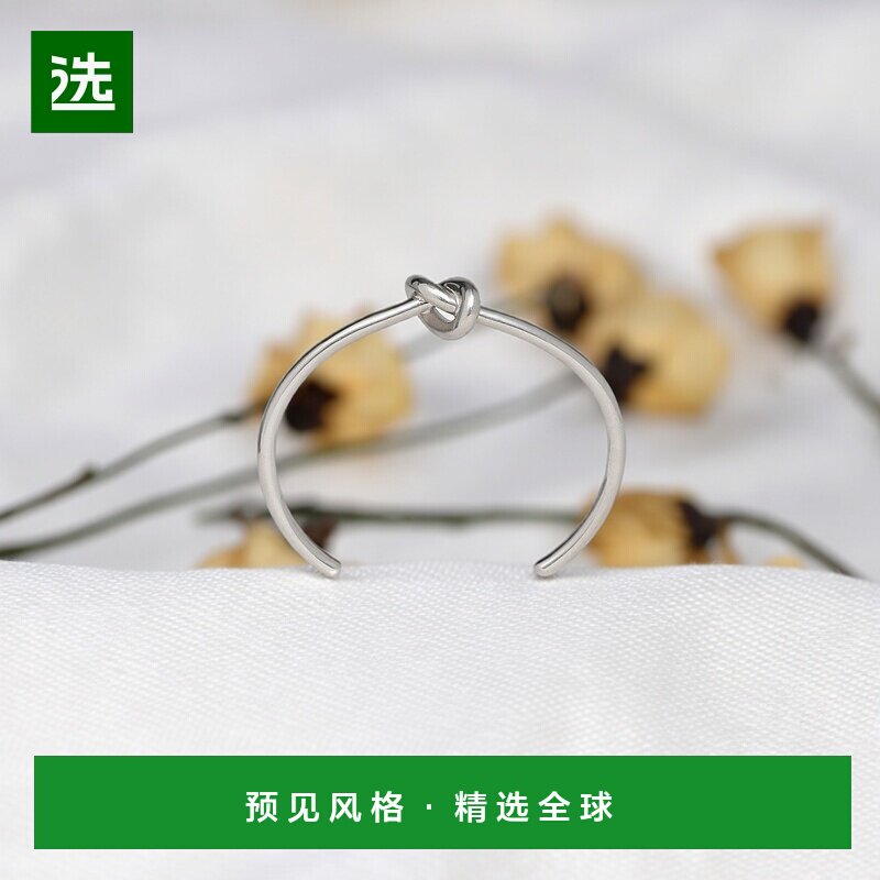 ｜celine思琳KNOT黄铜超细手镯银色手链