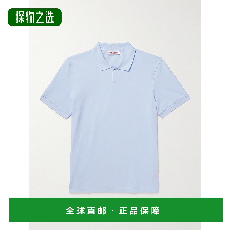 香港直邮Orlebar Brown 男士 Bruno 修身有机棉质凸纹布Polo衫 28