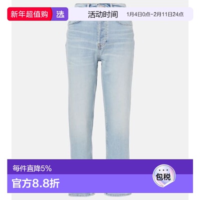 1h可退 香港直邮redone 女士 70s Stove Pipe 高腰直筒牛仔裤