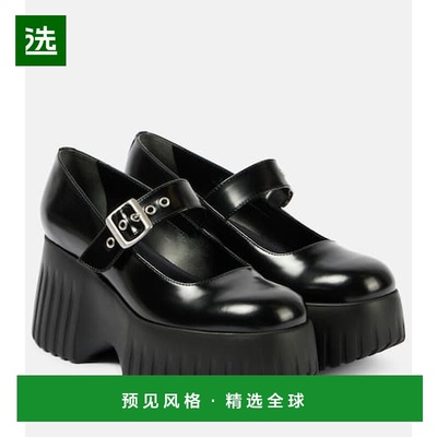 1h可退 香港直邮Hogan 女士 Janeiro 漆皮浅口鞋 black黑色 舒适