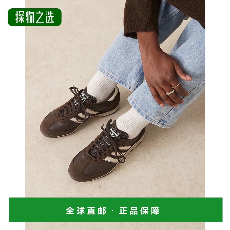 香港直邮Adidas 女士 adidas Originals SL 72 OG 棕色奶油色缝线