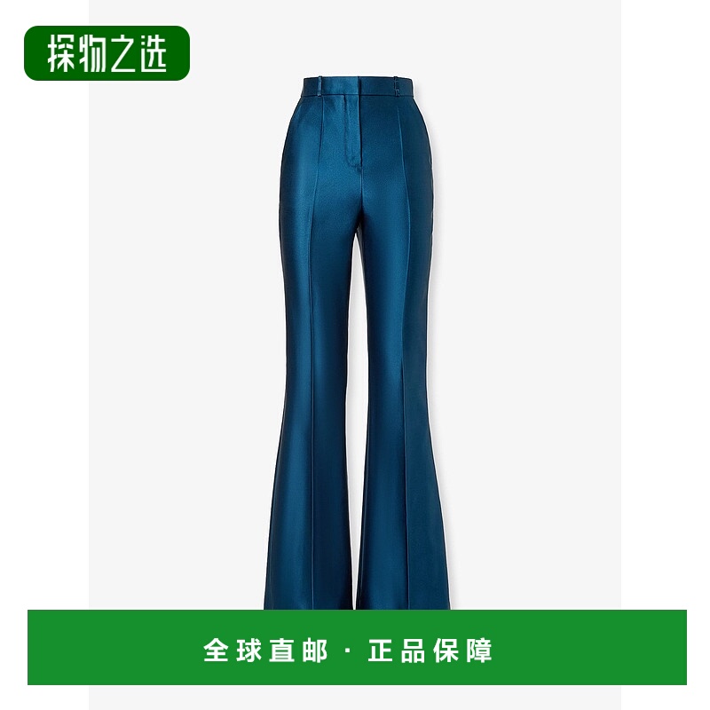 香港直邮Fendi 芬迪 女士 高腰喇叭緞面長褲 FR6648A9DG