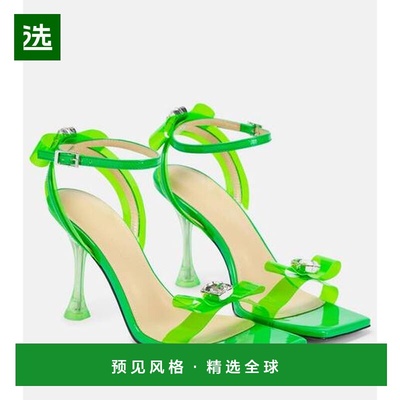 1h可退 香港直邮mach mach 女士 蝴蝶结饰凉鞋 green绿色 舒适时